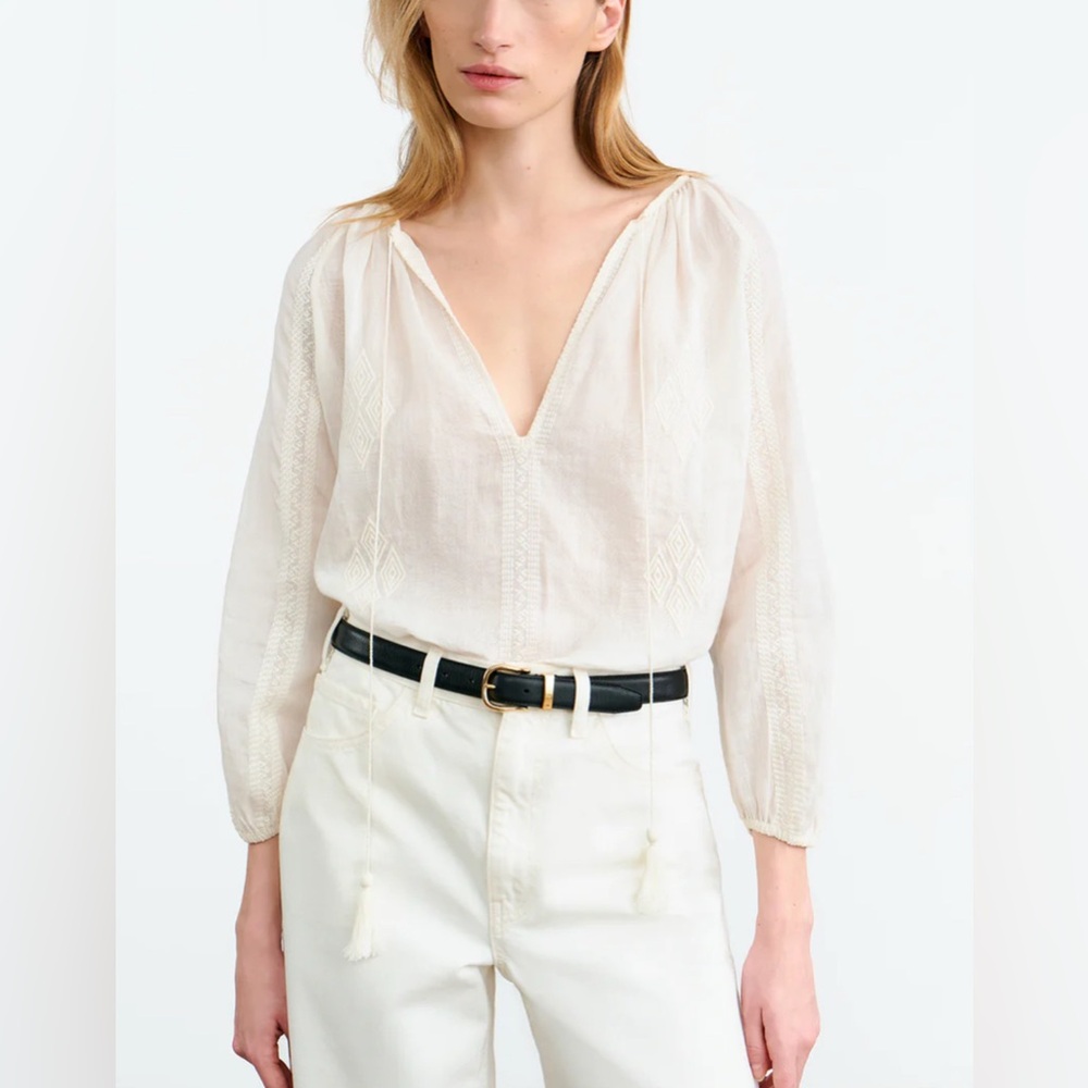 Nili Lotan Cristo Embroidered Blouse - Picture 4 of 13